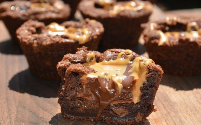 Chocolate Peanut Butter Brownie Bites