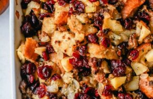 Cranberry Apple Sausage Stuffing The Ultimate Thanksgiving Side Dish Cranberry Apple Sausage Stuffing