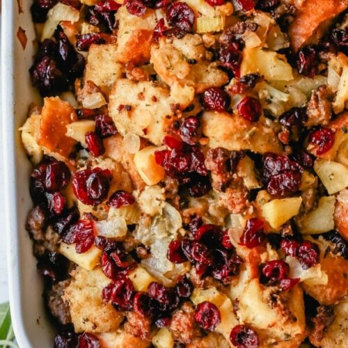 Cranberry Apple Sausage Stuffing