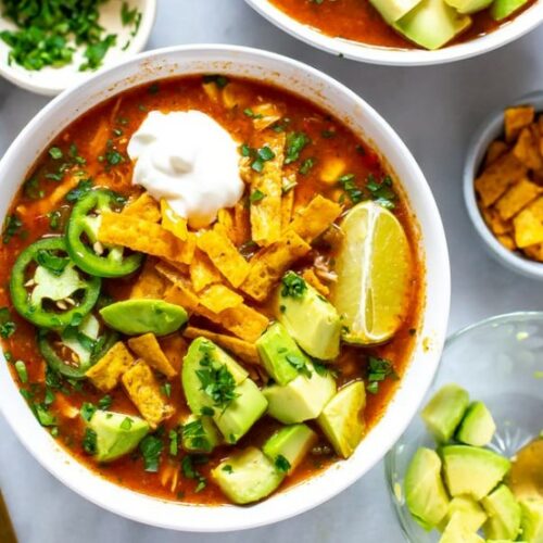 Crockpot Chicken Tortilla Soup