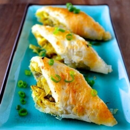 Curry Lime Chicken Phyllo Rolls