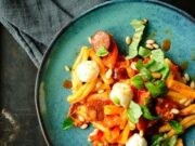 Pasta with Chorizo and Paprika Sauce Pasta with chorizo and paprika sauce