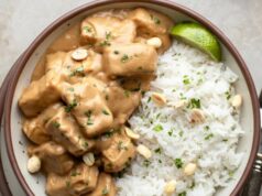 The Best Peanut Tofu with Coconut Rice (Better Than Takeout) Peanut Tofu with Coconut Rice