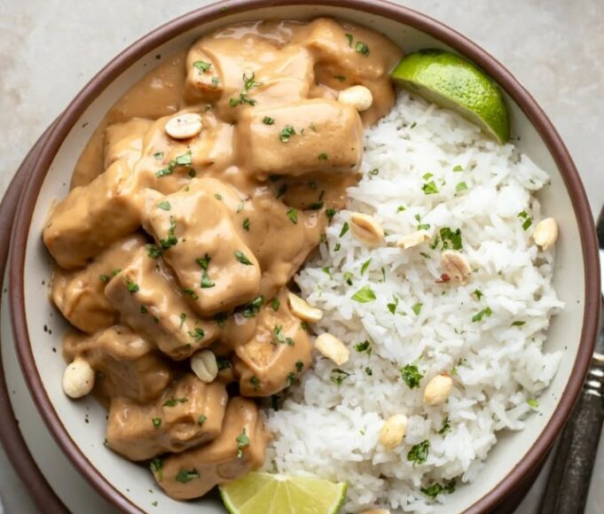 Peanut Tofu with Coconut Rice Peanut Tofu with Coconut Rice