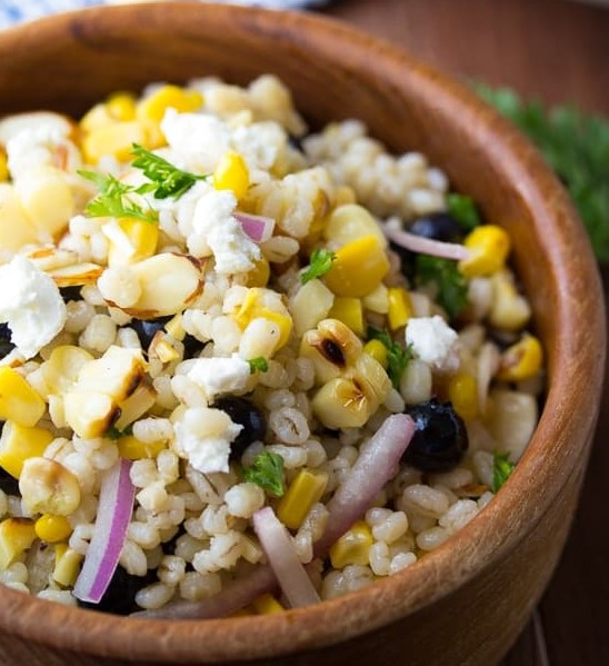 Summer Barley Salad with Corn and Blueberries Summer Barley Salad with Corn and Blueberries