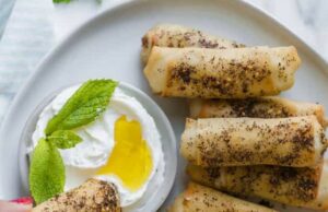 Zaatar Spring Rolls A Crispy Cheesy Lebanese Inspired Appetizer Zaatar Spring Rolls