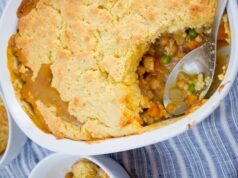 Cozy Chickpea Potpie with Golden Cornbread Crust Chickpea Potpie with Cornbread Crust