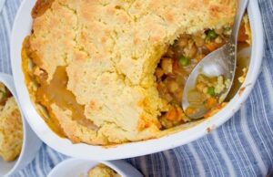 Cozy Chickpea Potpie with Golden Cornbread Crust Chickpea Potpie with Cornbread Crust