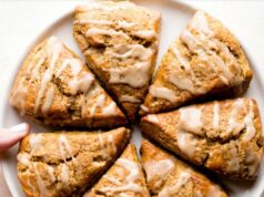 Flaky Classic Pumpkin Scones with Dreamy Maple Glaze Classic Pumpkin Scones