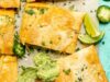 Crispy Sheet Pan Quesadillas with Avocado Cilantro Sauce Crispy Sheet Pan Quesadillas with Avocado Cilantro Sauce