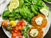 Crispy Southern Salmon Patties with Spicy Sriracha Aioli (Low Carb & Keto) Crispy Southern Salmon Patties with Spicy Sriracha Aioli