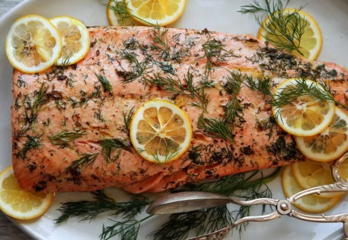 Salmon Roasted in Butter