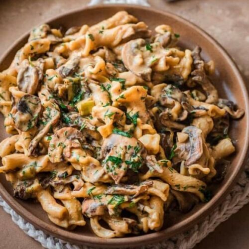 Creamy Vegan Mushroom Stroganoff