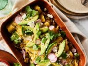 Enchiladas Verdes with Roasted Cauliflower & Pinto Beans Enchiladas Verdes