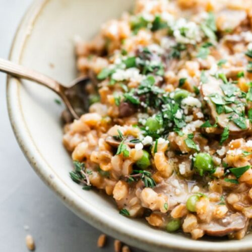 Mushroom Farro Risotto