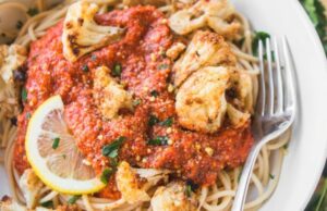 The Ultimate Pasta with Romesco Sauce and Roasted Cauliflower Pasta with Romesco Sauce and Roasted Cauliflower