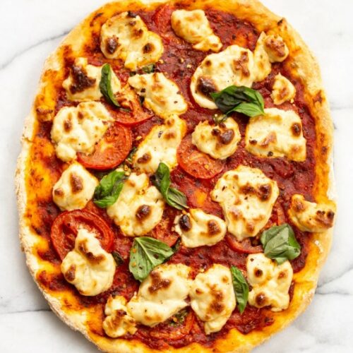 Vegan Margherita Pizza With Cashew Mozzarella
