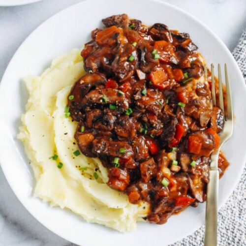 Vegan Mushroom Bourguignon