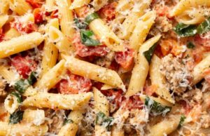 Spicy Italian Sausage Pasta Spicy Italian Sausage Pasta